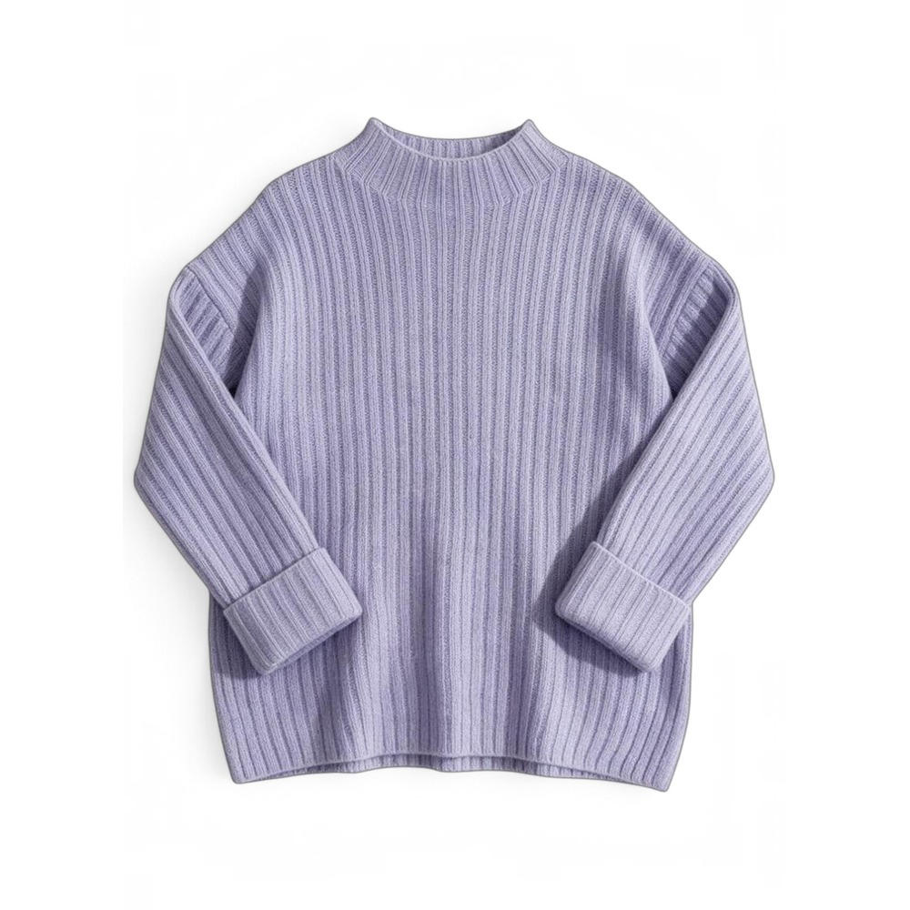 Old Navy Mock Neck Sweater Women L Lavender Chunky Soft Girl Feminine Fairy